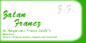 zalan francz business card